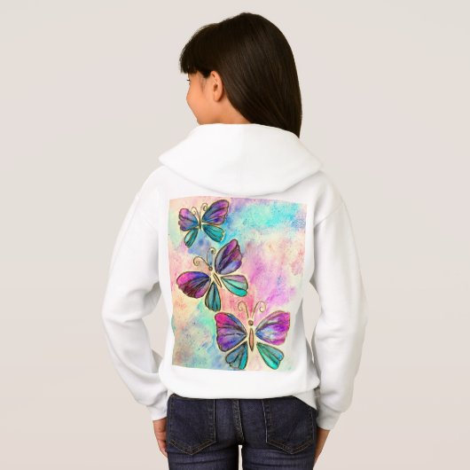 かわいくカラフルな蝶 (裏面フル)