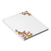 かわいくガーリーでカラフルな蝶 ノートパッド (アングル)