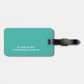 かわいくガーリーでパーソナライズな花いっぱいのパターン落書き ラゲッジタグ (裏面横)