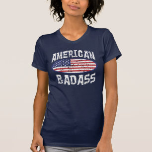 かわいくガーリーなアメリカ人Badass Tシャツ