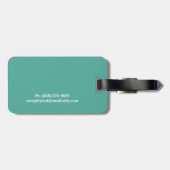 かわいくガーリーな春の花のパーソナライズなイニシャル ラゲッジタグ (裏面横)