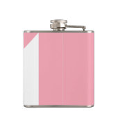 かわいくガーリーな熱帯ピンクおよび白いパイナップル フラスク (裏面)