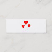 かわいくガーリーな花の結婚式のハートかBusinessCardChic スキニー名刺 (裏面)