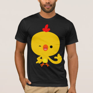 かわいくクールな漫画の鶏のTシャツ Tシャツ