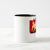 かわいくスタイリッシュな金魚及びコイのコレクターのマグ ツートーンマグカップ (中央)