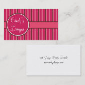 かわいくストライプな名刺 名刺 (正面/裏面)