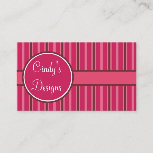 かわいくストライプな名刺 名刺 (正面)