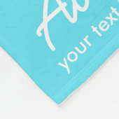 かわいくパーソナライズなフラミンゴの熱帯青い縞 フリースブランケット (角)