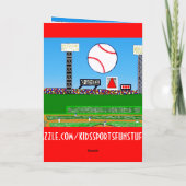 かわいくパーソナライズな子供のスポーツはノート感謝していしています サンキューカード (裏面)