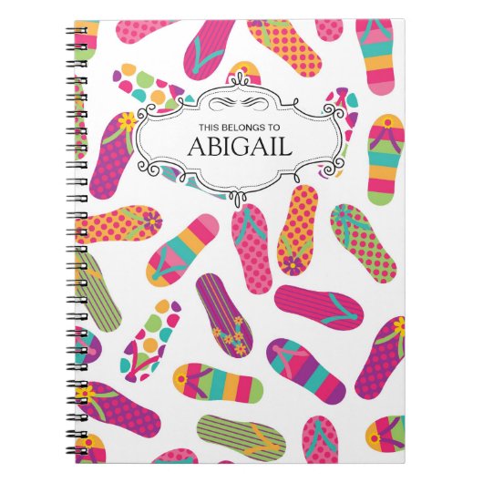 かわいくパーソナライズな螺旋綴じのノート ノートブック (正面)