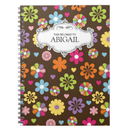 かわいくパーソナライズな螺旋綴じのノート ノートブック