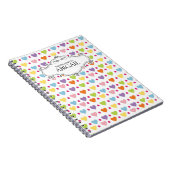 かわいくパーソナライズな螺旋綴じのノート ノートブック (右側)