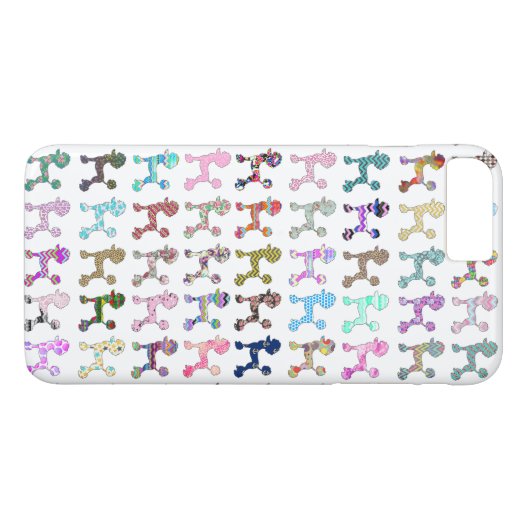 かわいくフランスのなプードルのガーリーでお洒落なシェブロンパターン Case-Mate iPhoneケース (裏面(横))