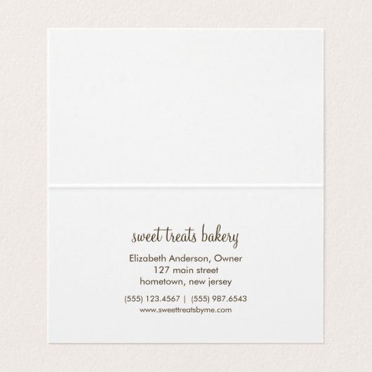 かわいくフランスのなマカロンのベーカリーかカフェ 名刺 (内部フラット)