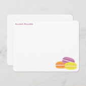 かわいくフランスのなマカロンはノート感謝していしています ノートカード (正面/裏面)