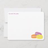 かわいくフランスのなマカロンはノート感謝していしています ノートカード (正面)