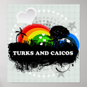 かわいくフルーツのようなトルコ人およびCaicos ポスター