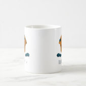 かわいくフレンドリーなブルーベリーのマフィンのマンガのキャラクタ コーヒーマグカップ (中央)