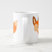 かわいくフレンドリーな漫画のキツネのジャンボマグ ジャンボコーヒーマグカップ (裏面)