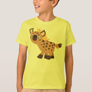 かわいくフレンドリーな漫画のハイエナの子供のTシャツ Tシャツ