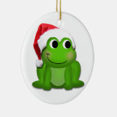 かわいくホップの豊富なクリスマスのFroggyの陶磁器の木のオーナメント セラミックオーナメント (右)