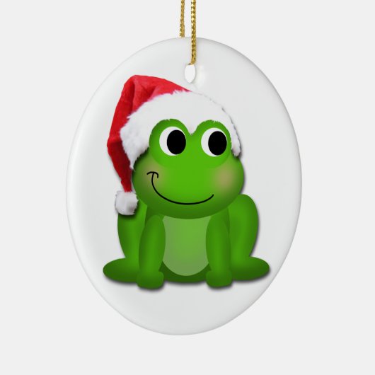 かわいくホップの豊富なクリスマスのFroggyの陶磁器の木のオーナメント セラミックオーナメント (右)