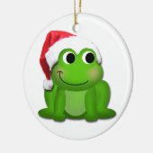 かわいくホップの豊富なクリスマスのFroggyの陶磁器の木のオーナメント セラミックオーナメント (左)