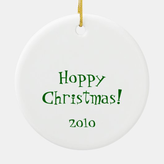 かわいくホップの豊富なクリスマスのFroggyの陶磁器の木のオーナメント セラミックオーナメント (裏面)