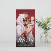 かわいくメリーで小さいクリスマスのおもしろいの休日の写真カード シーズンカード (スタンド正面)