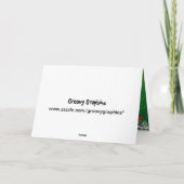 かわいくメリーなChristmasaurusの恐竜のクリスマスカード シーズンカード (裏面)