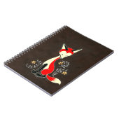 かわいくモダンでアートなキツネの絵画 ノートブック (左側)