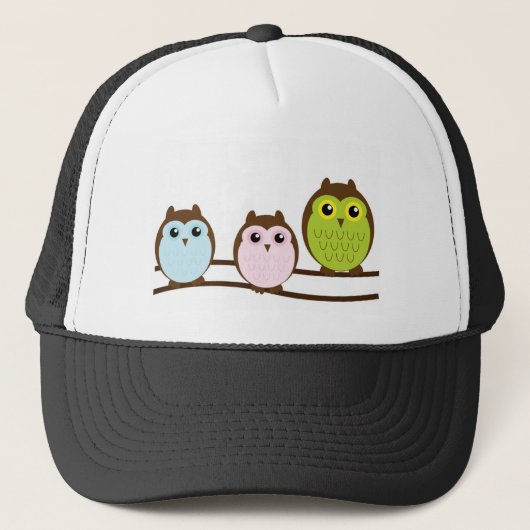 かわいくモダンでシックで上品な運命のフクロウ キャップ (正面)