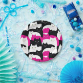 かわいくモダンな子猫猫パターン ペーパープレート (パーティー)