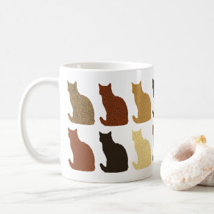 かわいくモダンな猫パターンマグ コーヒーマグカップ
