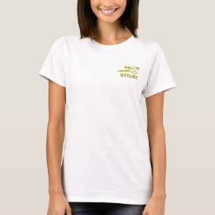 かわいくモダンな美容師のサロンはタイポグラフィを切ります Tシャツ