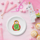 かわいくロシアのなネスティング人形 ペーパープレート (パーティー)