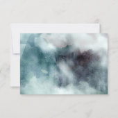 かわいくロマンチックなカップルのペンギンRSVP 出欠カード (裏面)