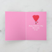 かわいくロマンチックなテディー・ベアのバレンタインデー シーズンカード (内部)