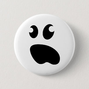 かわいく不気味な幽霊の顔のハローウィンパーティのpinback 缶バッジ