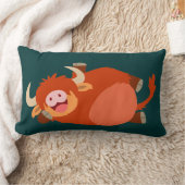 かわいく不精な漫画高地牛枕 ランバークッション (ブランケット)