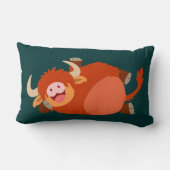 かわいく不精な漫画高地牛枕 ランバークッション (裏面)