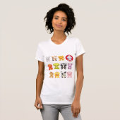 かわいく中国のな(占星術の)十二宮図の漫画動物のTシャツ Tシャツ (正面フル)