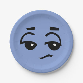 かわいく写実的な顔の紙皿 ペーパープレート