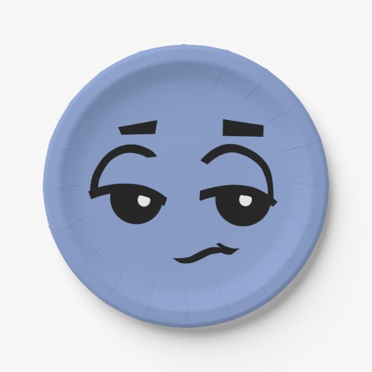 かわいく写実的な顔の紙皿 ペーパープレート (正面)