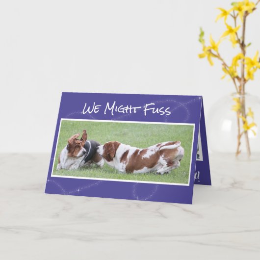 かわいく及びおもしろいな記念日カードw/Basset猟犬 カード