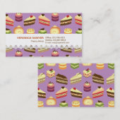 かわいく及びカラフルな茶は図解入りの、写真付きのなパターンを固めます 名刺 (正面/裏面)