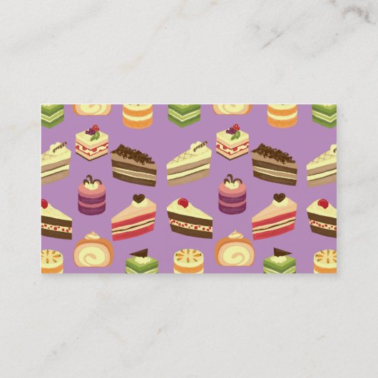 かわいく及びカラフルな茶は図解入りの、写真付きのなパターンを固めます 名刺 (裏面)