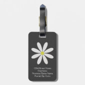 かわいく及びモダンなデイジーの荷物のラベル ラゲッジタグ (裏面縦)