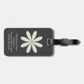 かわいく及びモダンなデイジーの荷物のラベル ラゲッジタグ (裏面横)