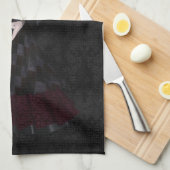 かわいく及び気色悪いゴシックの女の子の黒の台所タオル キッチンタオル (四つ折り)